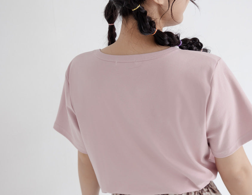 V-Neck Multicolor Plus Size Comfy Slim Tee