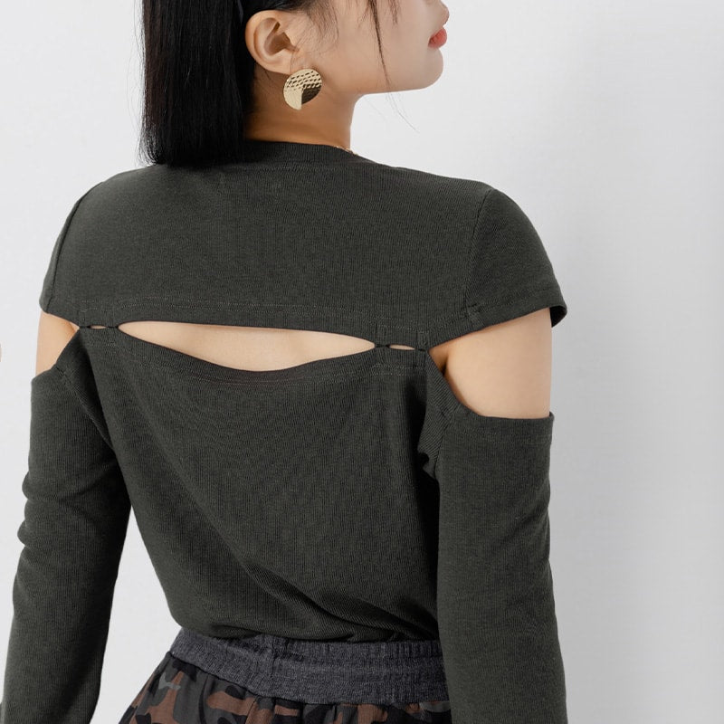 MUA! Cut-Out Plus Size Ribbed Top