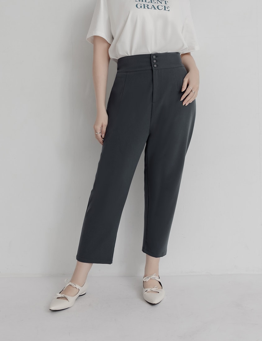 MISS. Standard Fit High Waist Plus Size Trousers