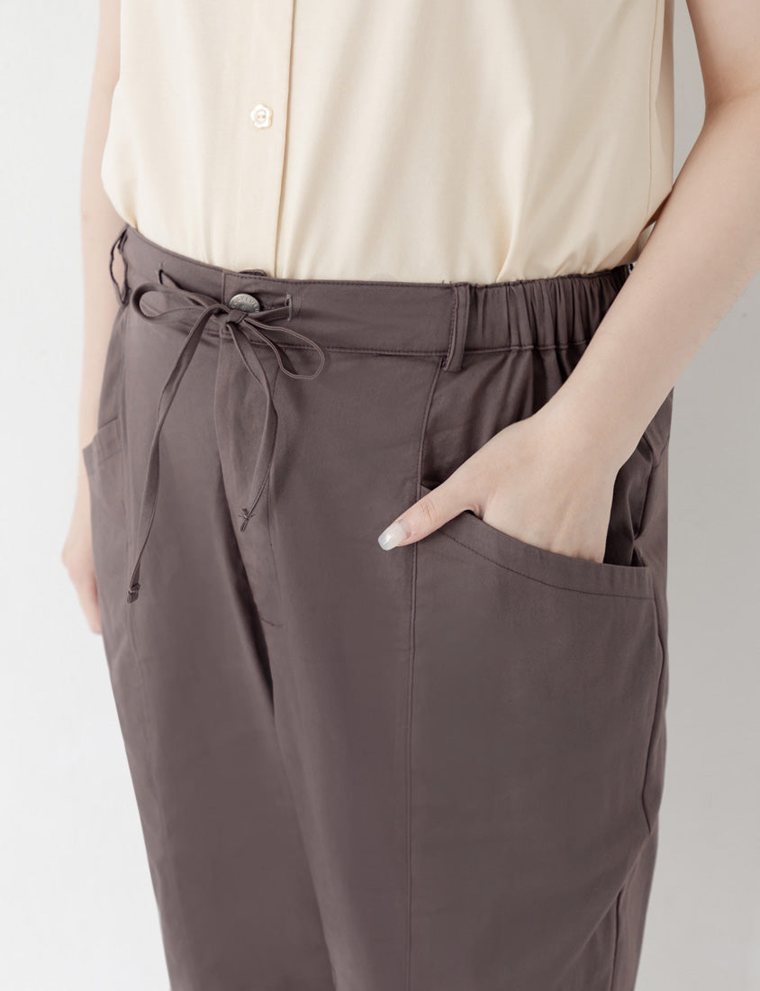 Utility Side-Tie Big Pocket Plus Size Boyfriend Pants