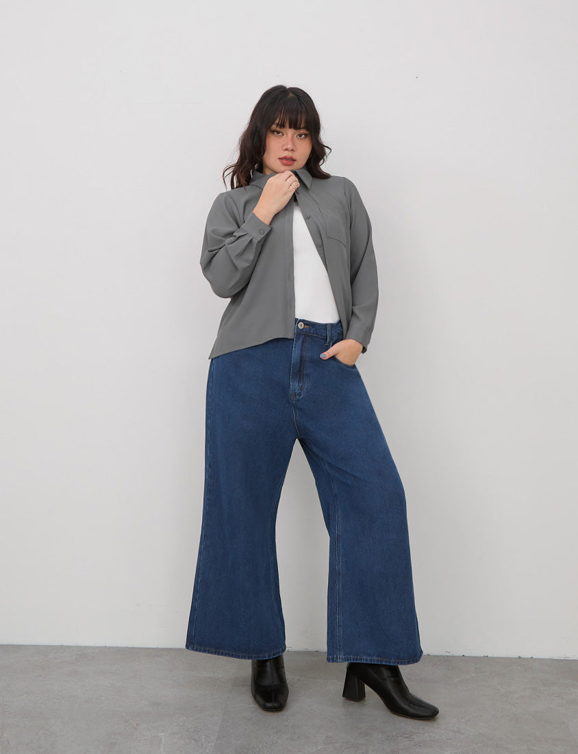 Versatile Wrinkle-Resistant Oversized Plus Size Long Sleeve Shirt (Unisex)