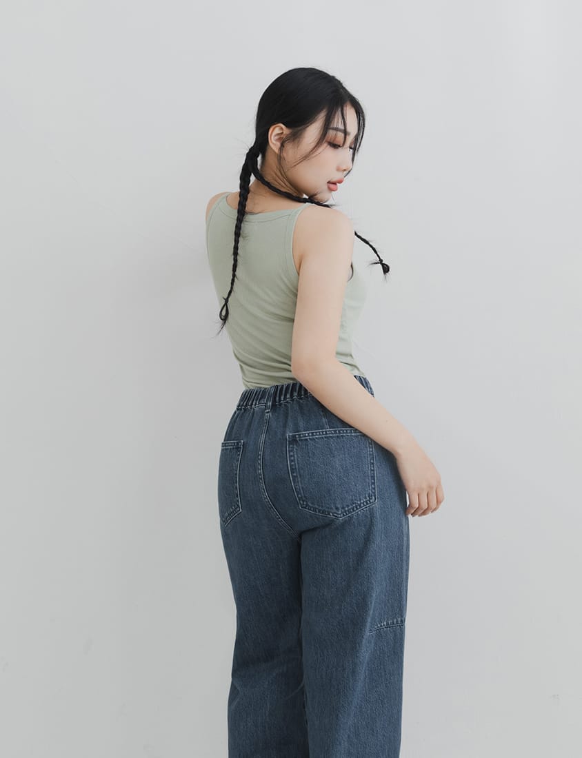 Stylish Slimming Stitch Tapered Plus Size Jeans