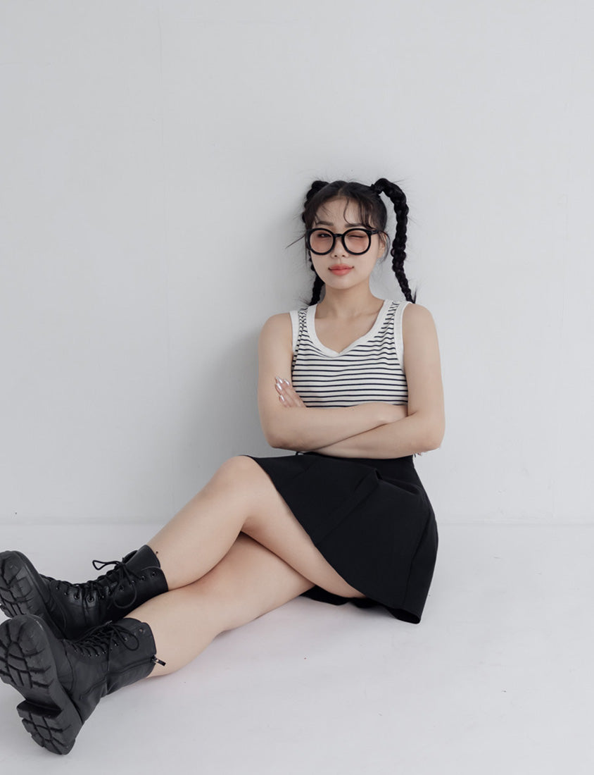 Summer Stripe Colorblock Plus Size Tank