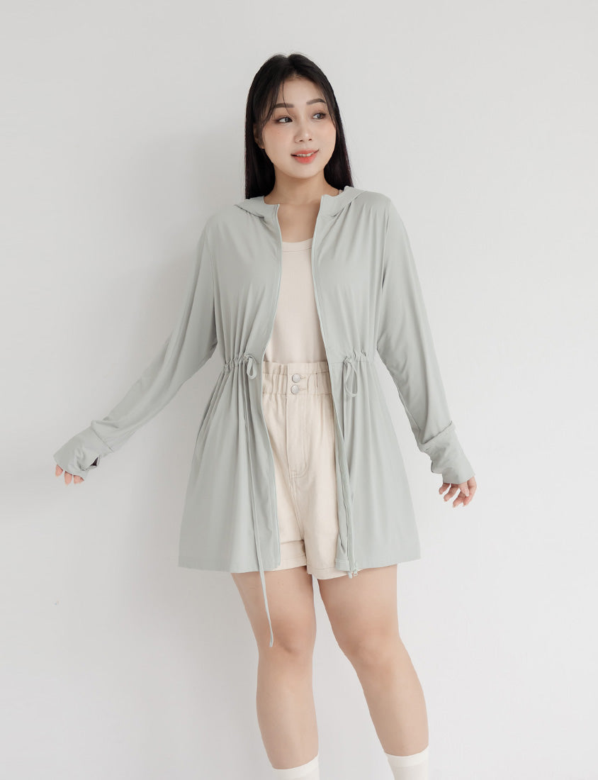 UV PRO+ Cooling Tech Sun Protection Plus Size Longline Jacket