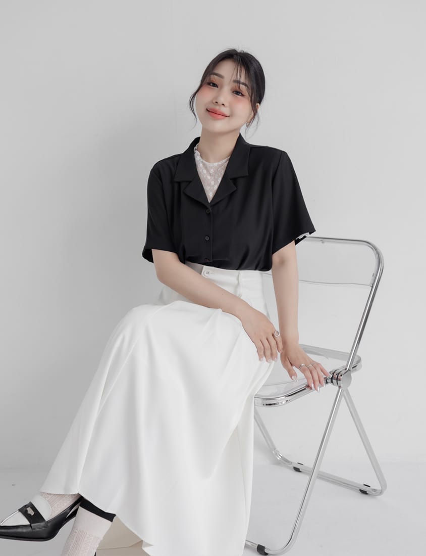 MISS. Silky Cool Oversize Cuban Collar Plus Size Shirt (Unisex)