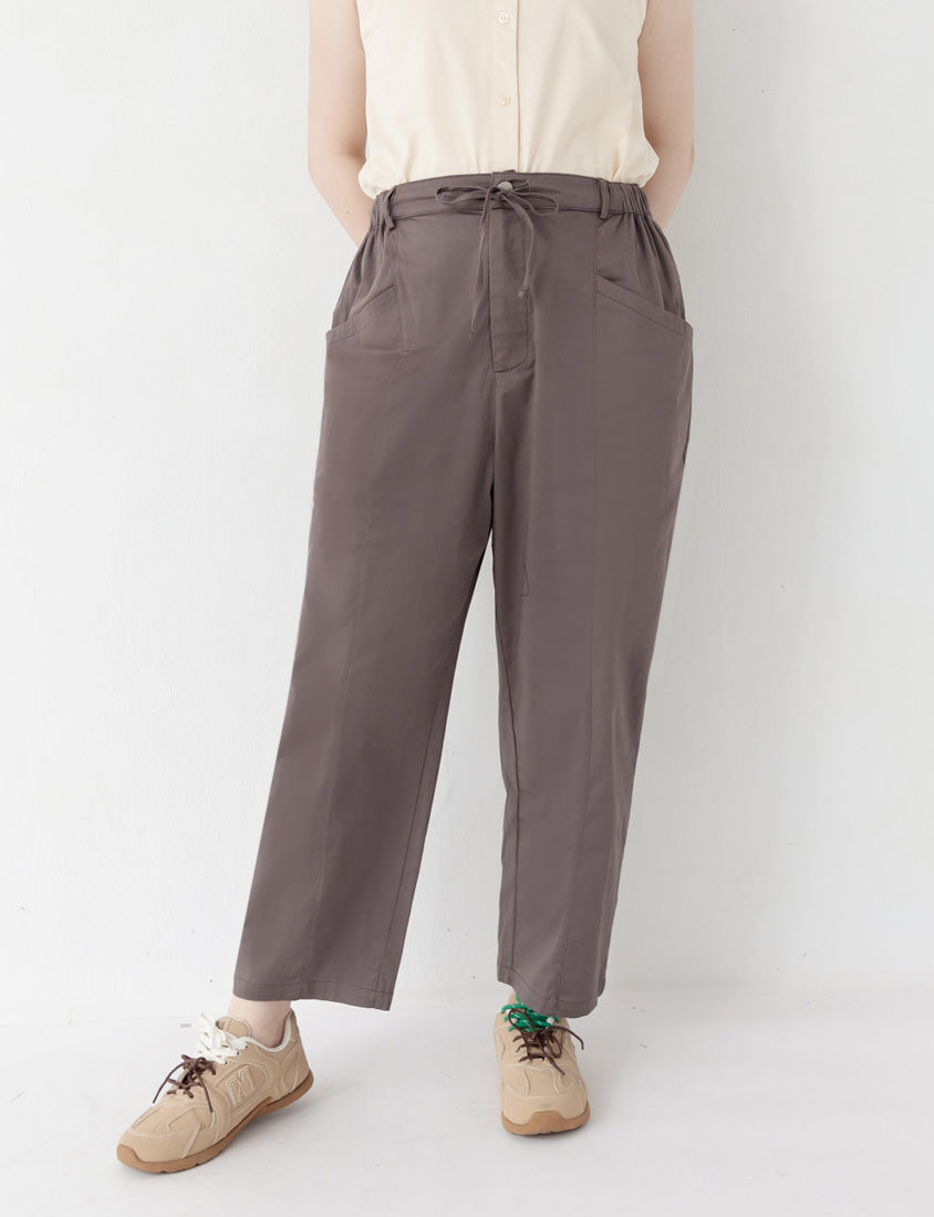 Utility Side-Tie Big Pocket Plus Size Boyfriend Pants