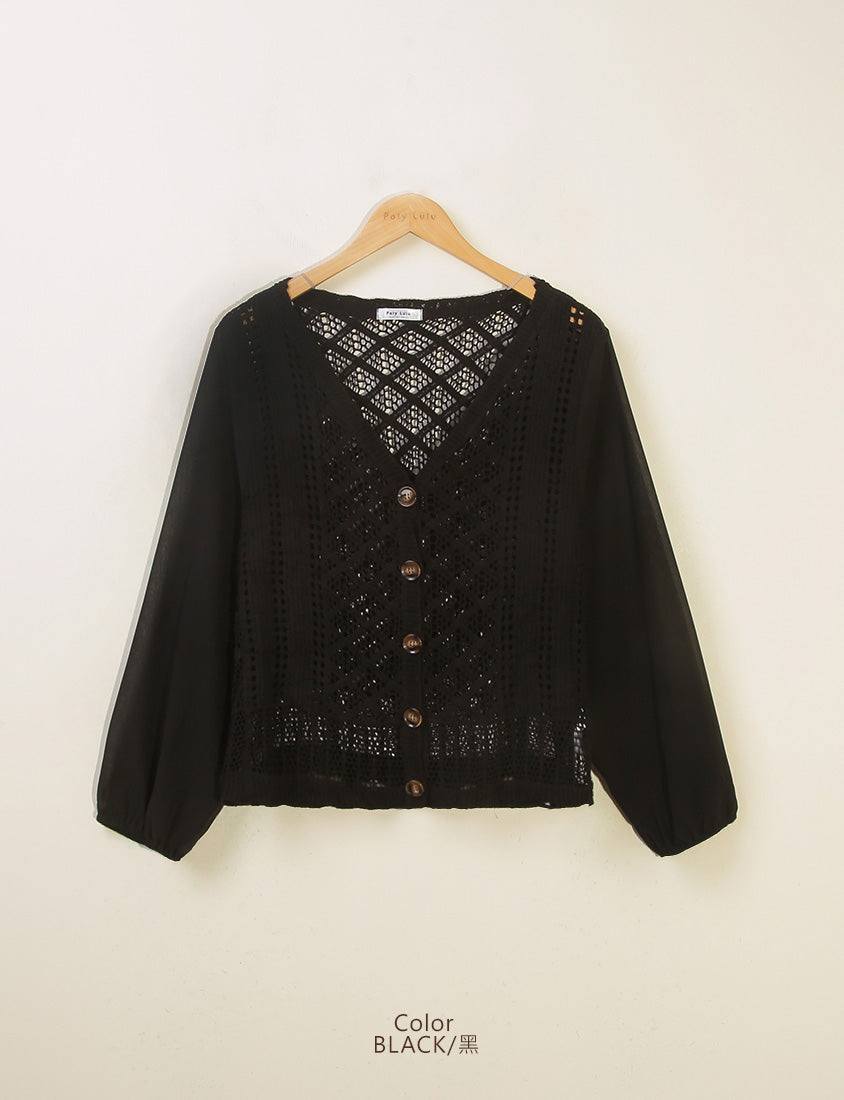 Bohemian Sheer Knit Plus Size Cover Up