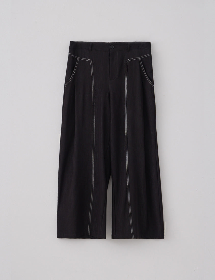 MORE U COOL PRO+ Silky Denim-Look Plus Size Wide Leg Pants