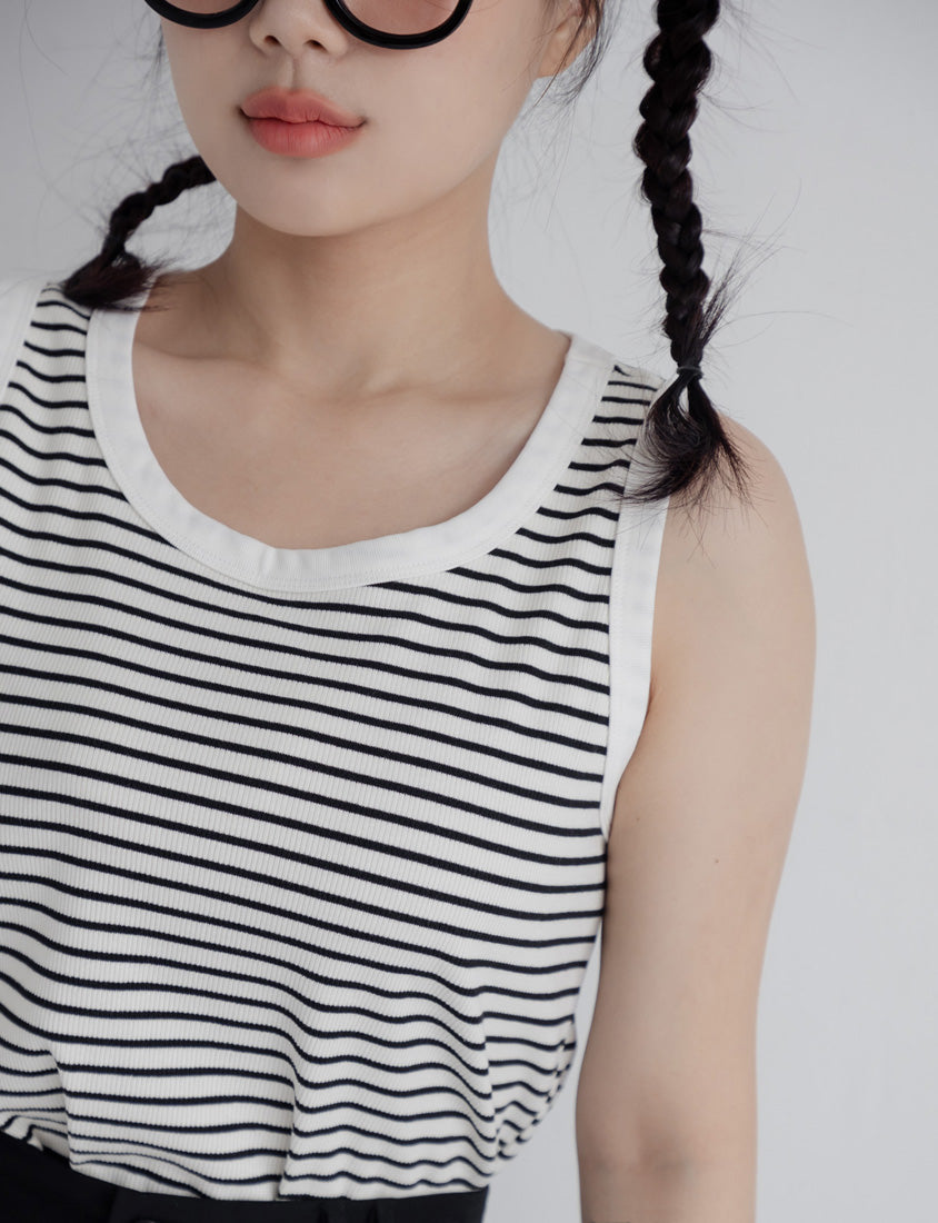 Summer Stripe Colorblock Plus Size Tank