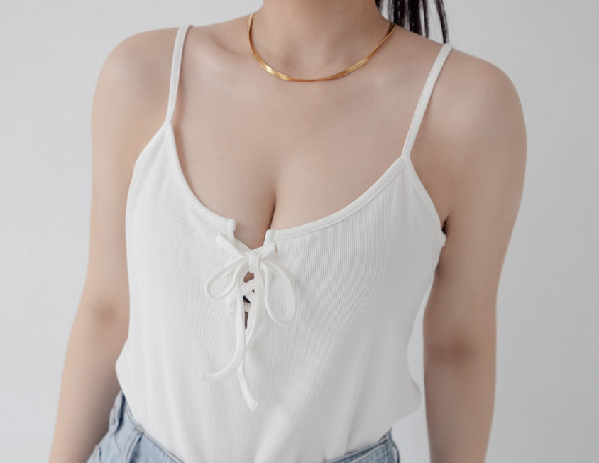 MUA! Ribbed Cross-Tie Adjustable Plus Size Cami Top