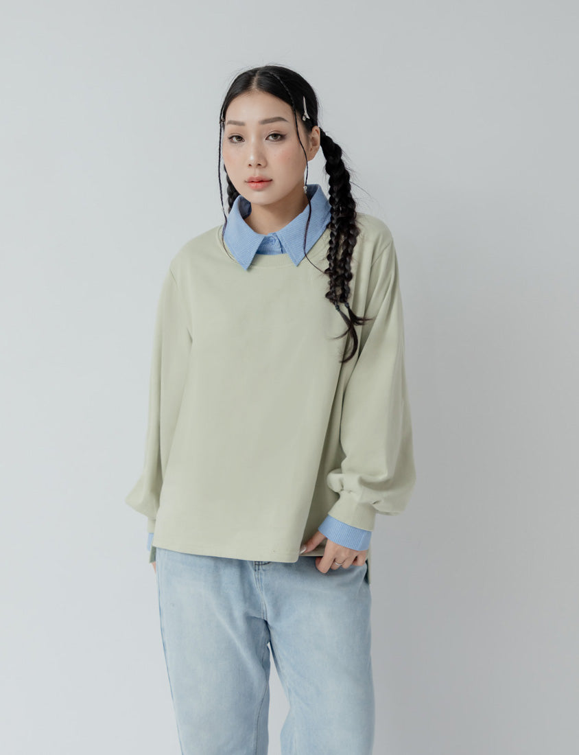 Oversized Cotton Slit Plus Size Sweatshirt (Unisex)