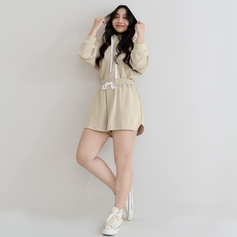 Cloud Cotton Elastic Drawstring Casual Plus Size Shorts