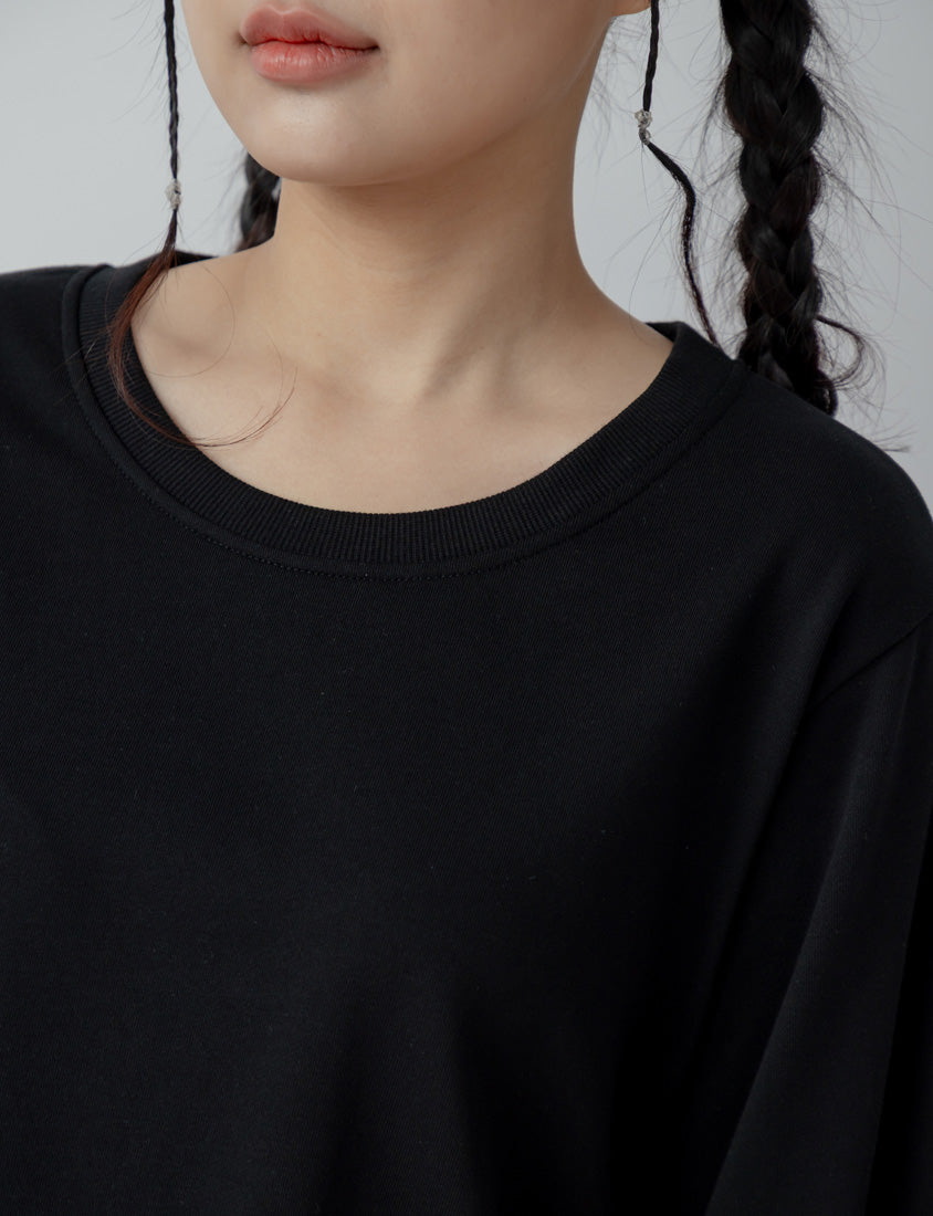 Oversized Cotton Slit Plus Size Sweatshirt (Unisex)