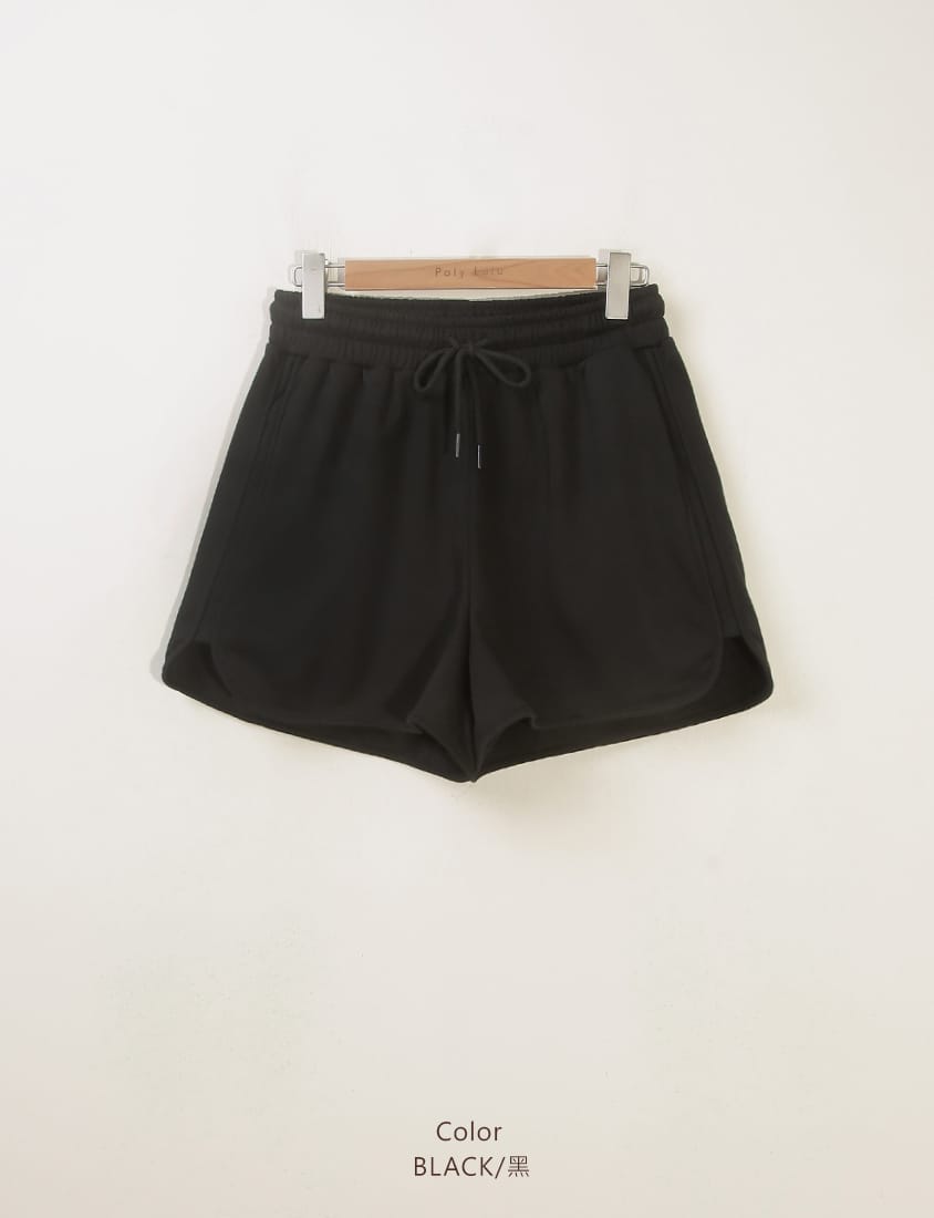 MISS. Casual Slit Drawstring Plus Size Shorts