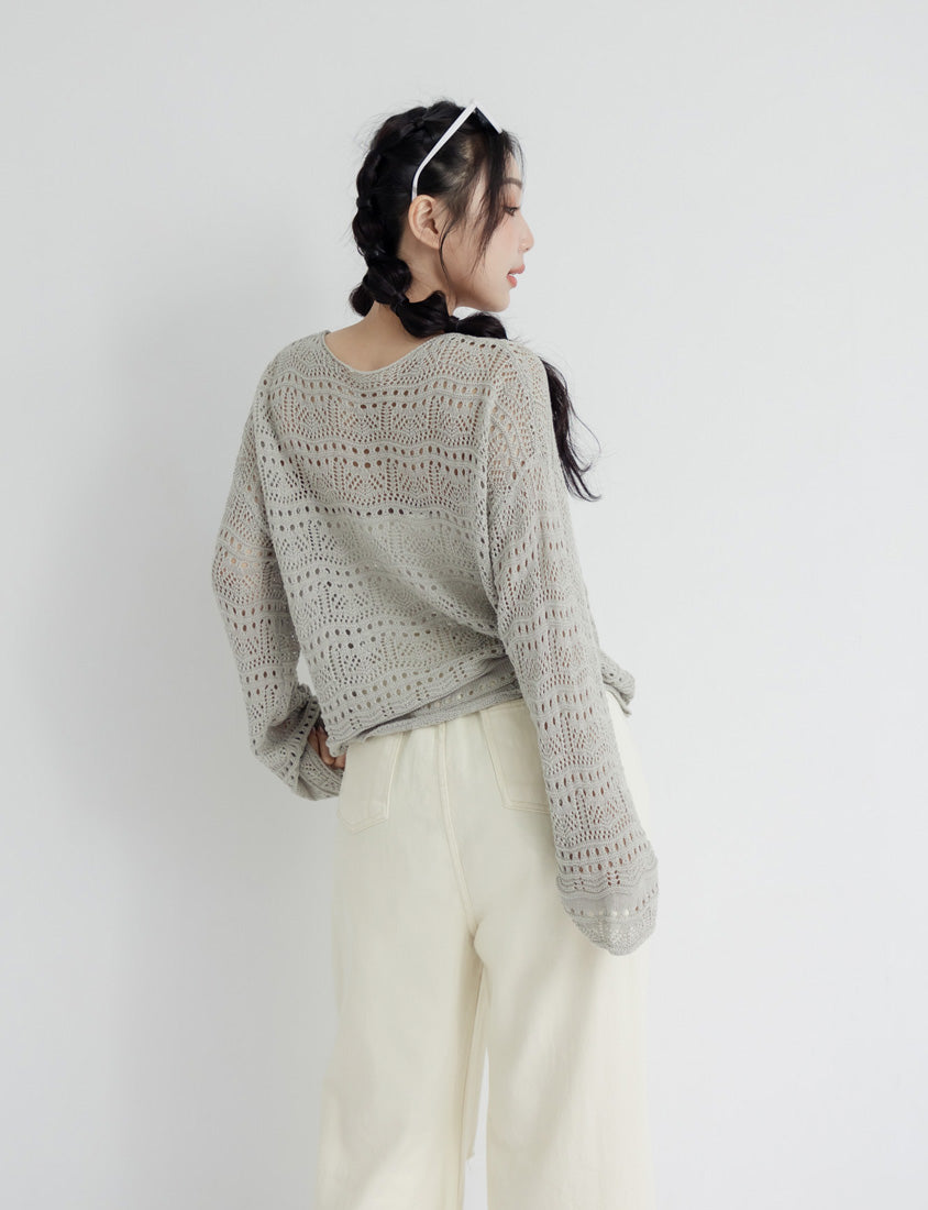Two-Way Front-Tie Drawstring Plus Size Knit Top