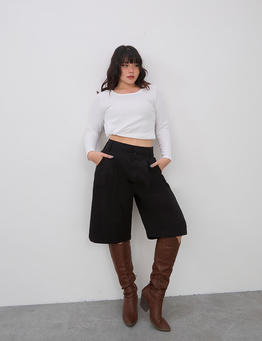 High Waist Convertible Plus Size Utility Pants