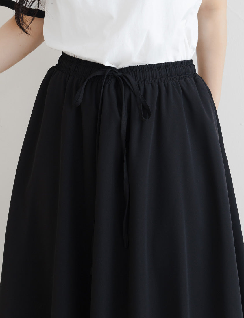 Sweet Cloud Cotton Drawstring Plus Size Maxi Skirt