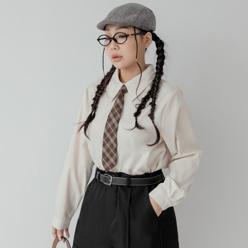 Multi-Color Drop Shoulder Plus Size Boyfriend Oversize Shirt (Unisex)