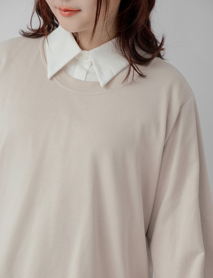 Oversized Cotton Slit Plus Size Sweatshirt (Unisex)