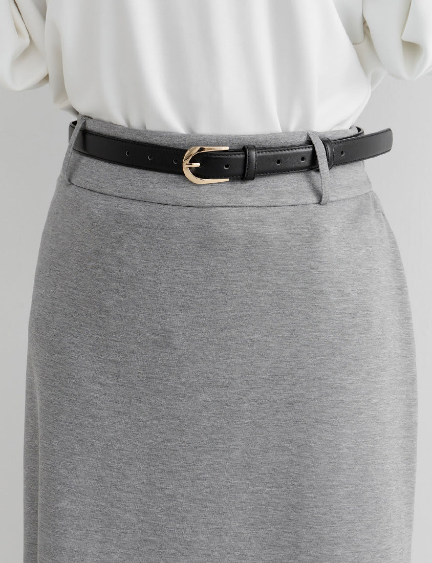 Cloud Cotton Elastic Back Waist Plus Size Mermaid Maxi Skirt