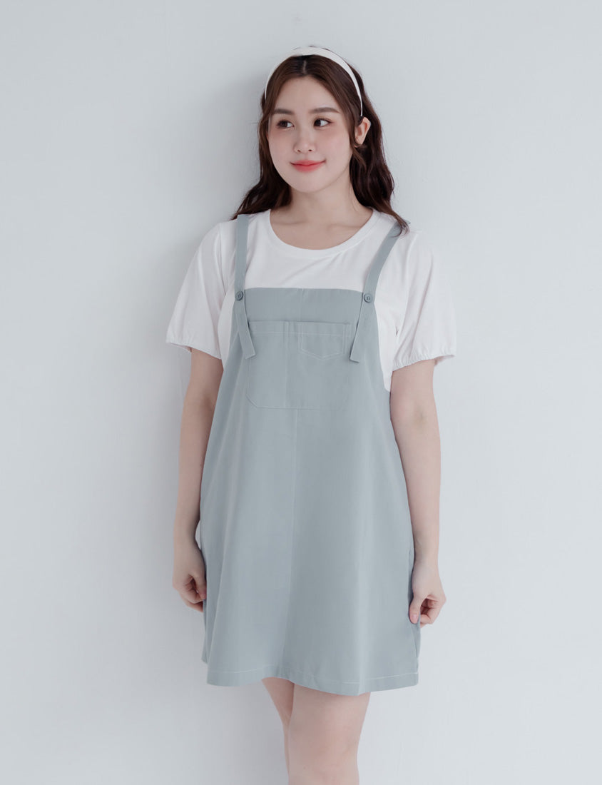 Classic Faux Two-Piece Strap Plus Size Dress