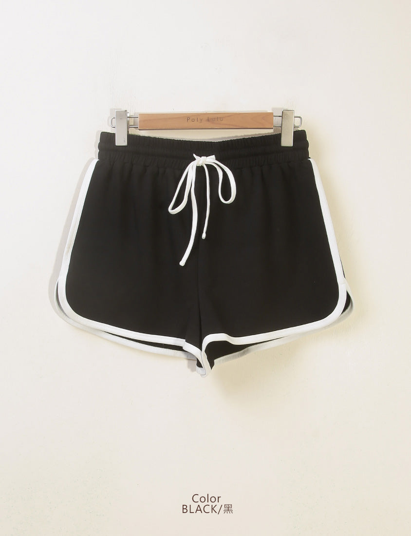 MUA! Sporty High-Waist Tie Plus Size Shorts