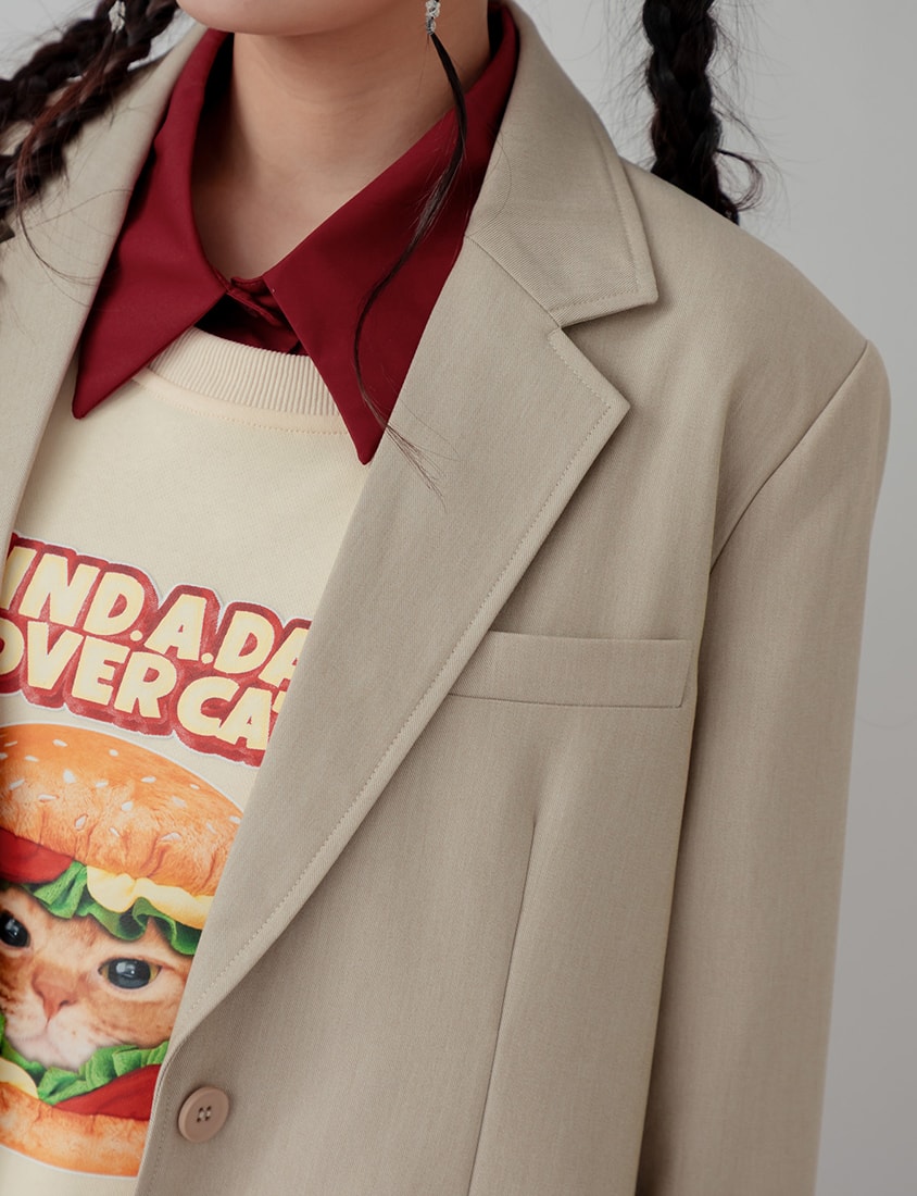 Minimal Versatile Plus Size Tailored Blazer