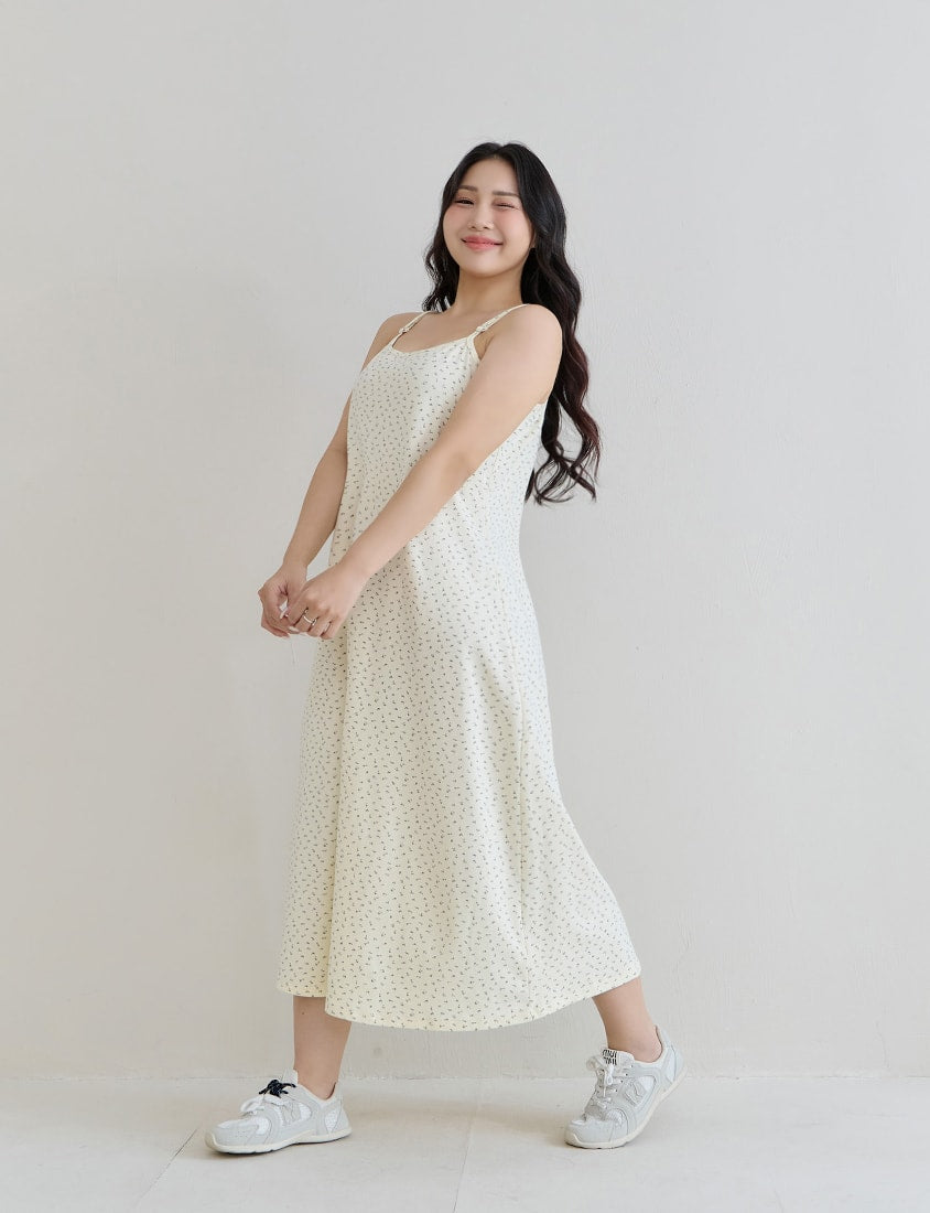 Adjustable Straps Floral Plus Size Cami Dress