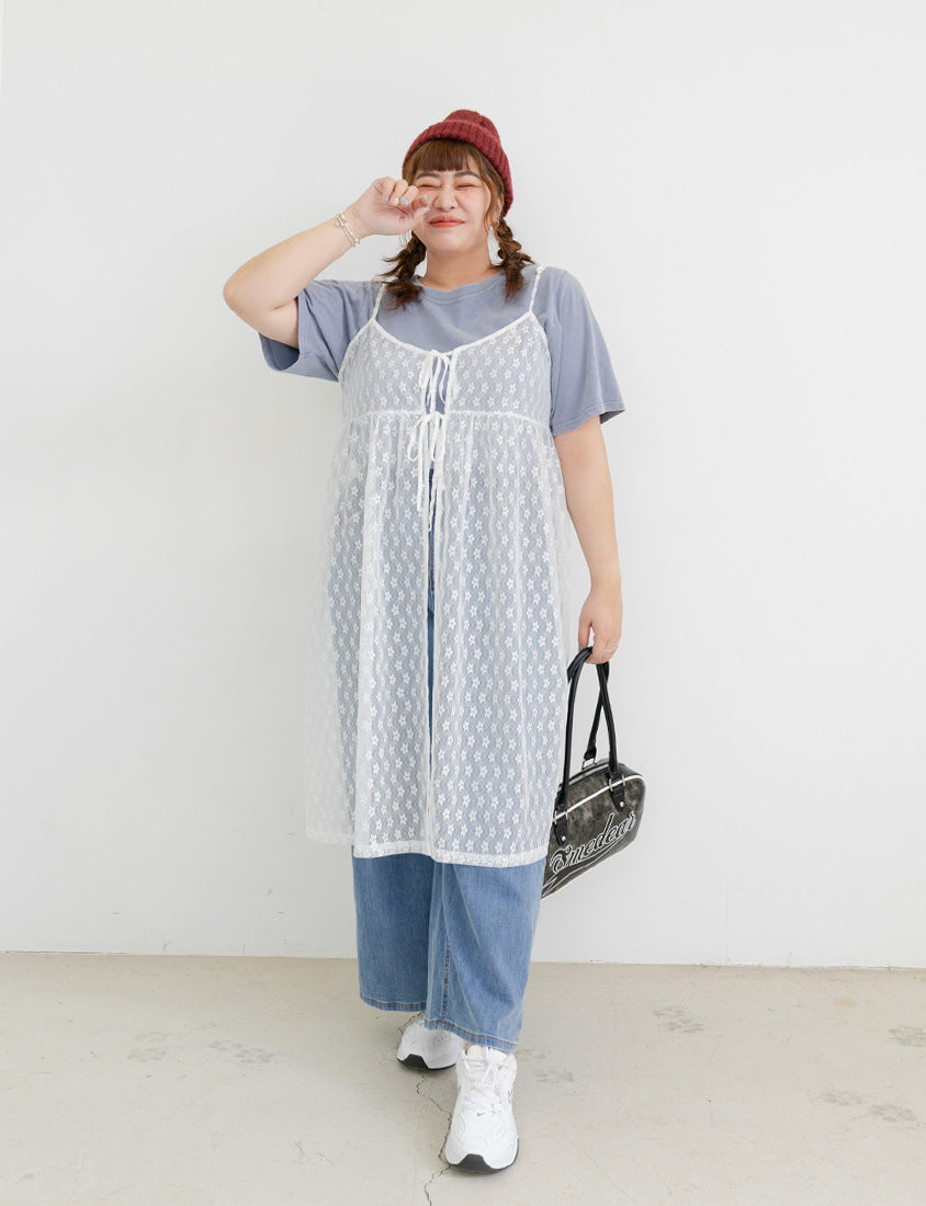 Japanese Style Wrinkled Textured Versatile Plus Size Crew Neck Top