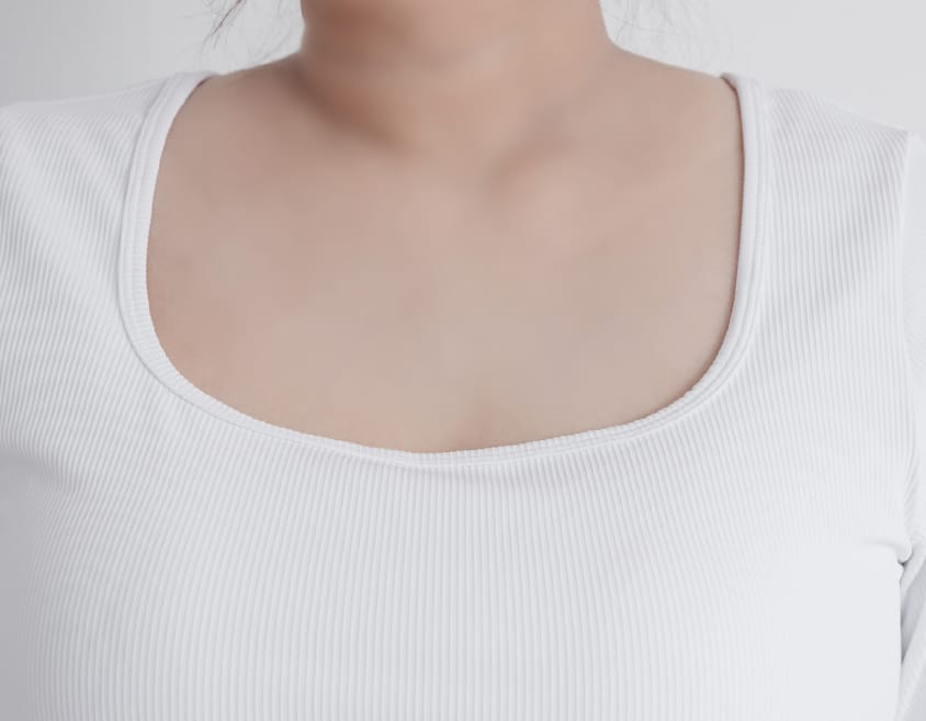 Pobra. Airy Ribbed Square Neck Short Sleeve Plus Size Bra Top