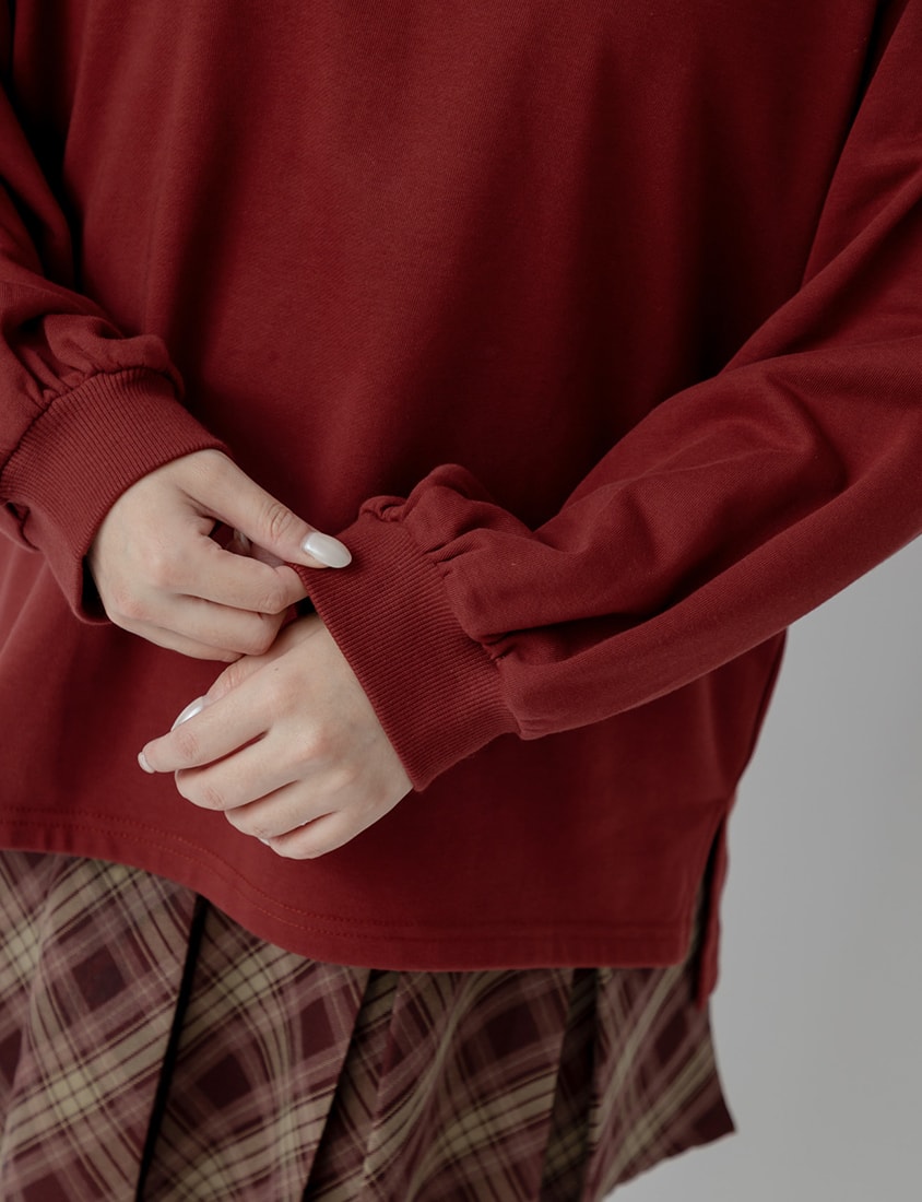 Oversized Cotton Slit Plus Size Sweatshirt (Unisex)