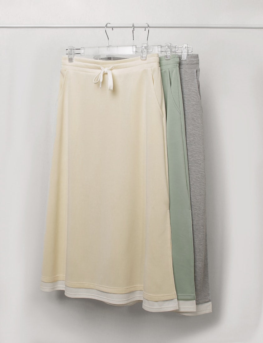 COOL PRO+ Space Cotton Panel Plus Size Maxi Skirt