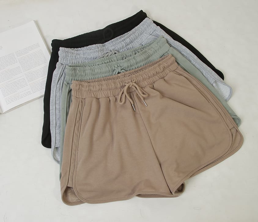 MISS. Casual Slit Drawstring Plus Size Shorts