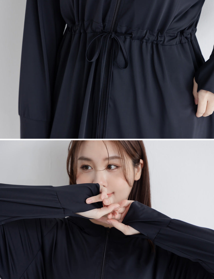 UV PRO+ Cooling Tech Sun Protection Plus Size Longline Jacket