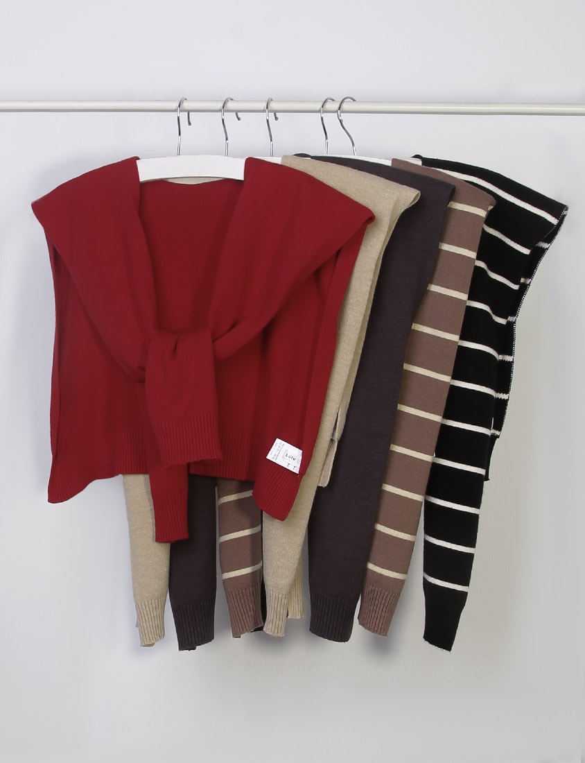 Versatile Multi-Color Knit Shawl