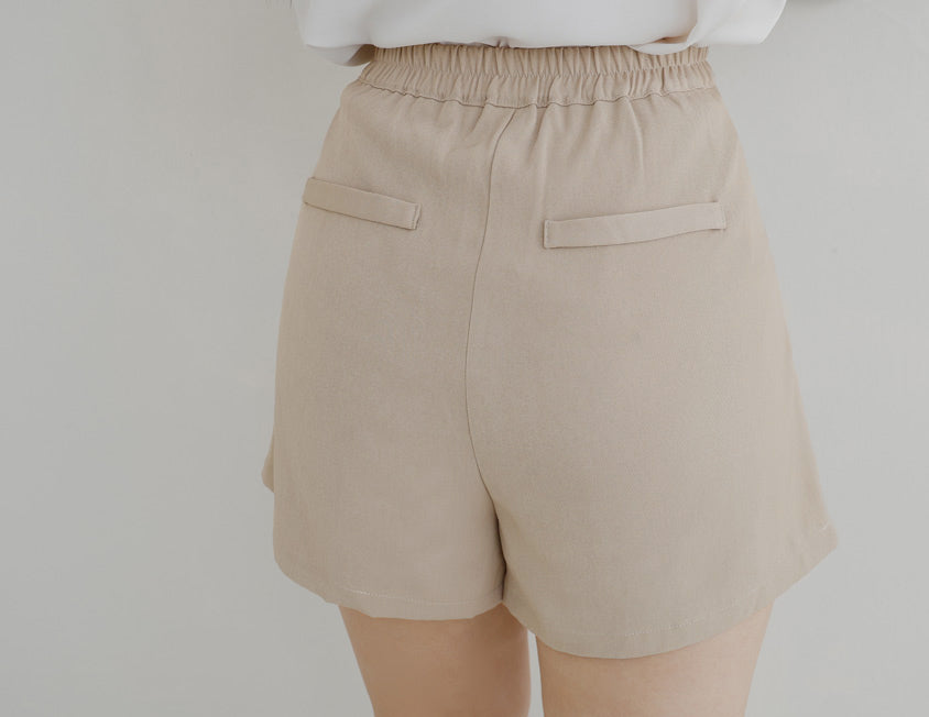 MISS. Latte Series Waistband Twill Plus Size Shorts