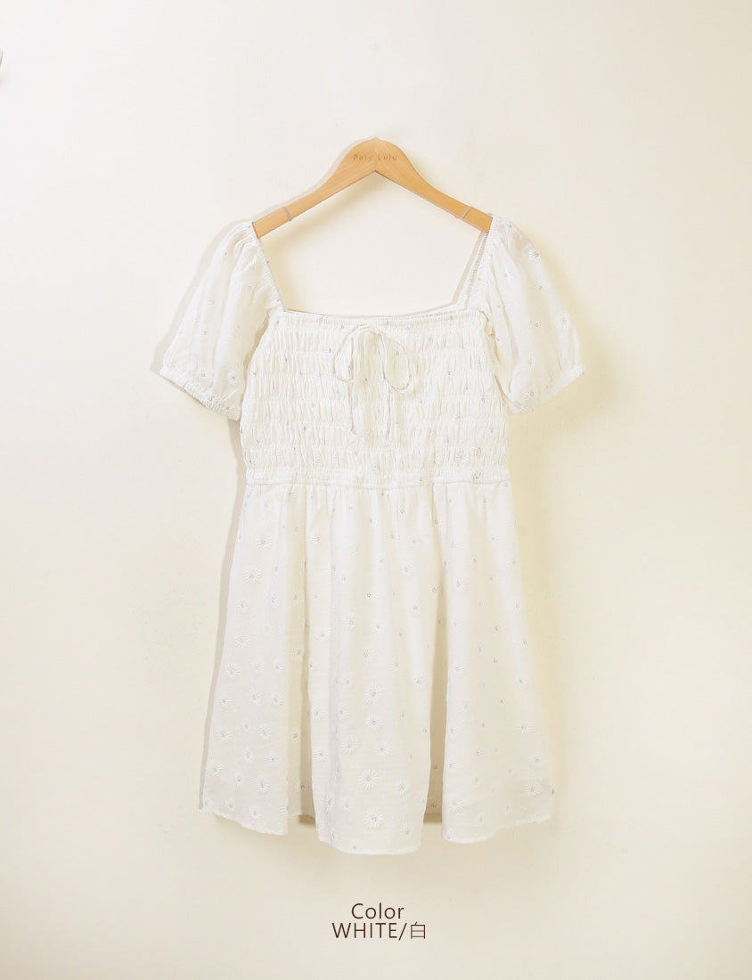 Cottagecore Two Way Floral Puff Sleeve Plus Size Mini Dress