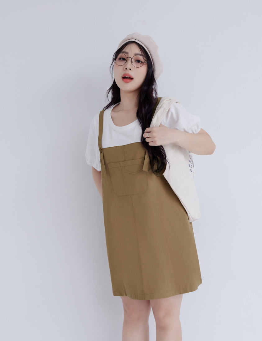 Classic Faux Two-Piece Strap Plus Size Dress