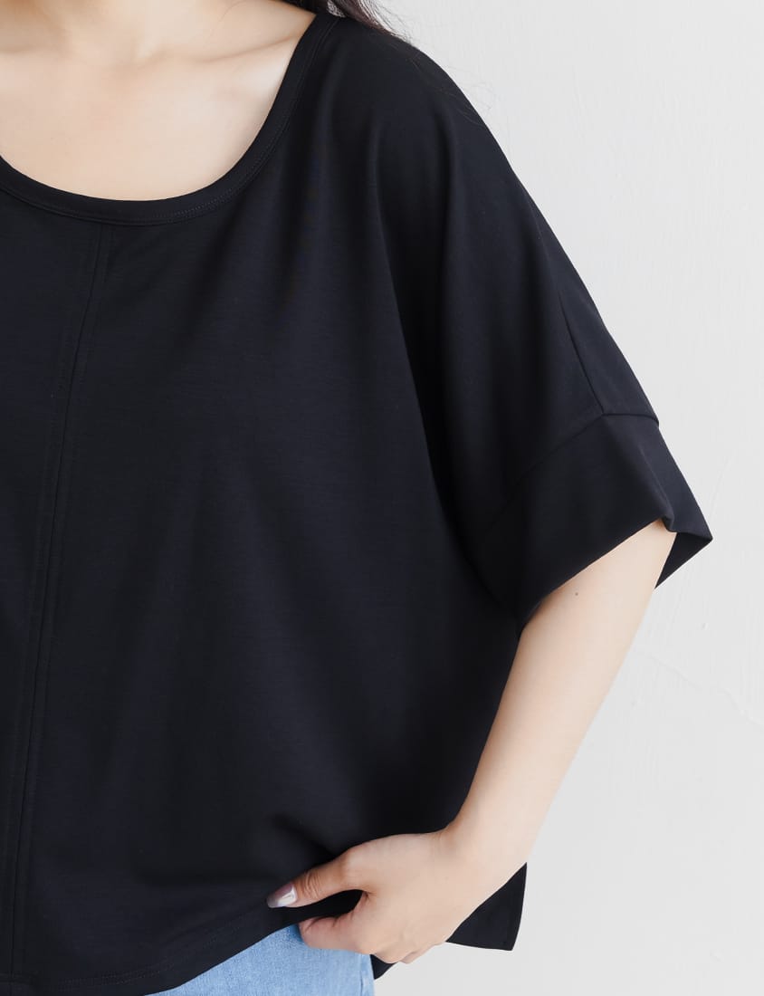 COOL PRO+ Contrast Stitch Plus Size Batwing Tee