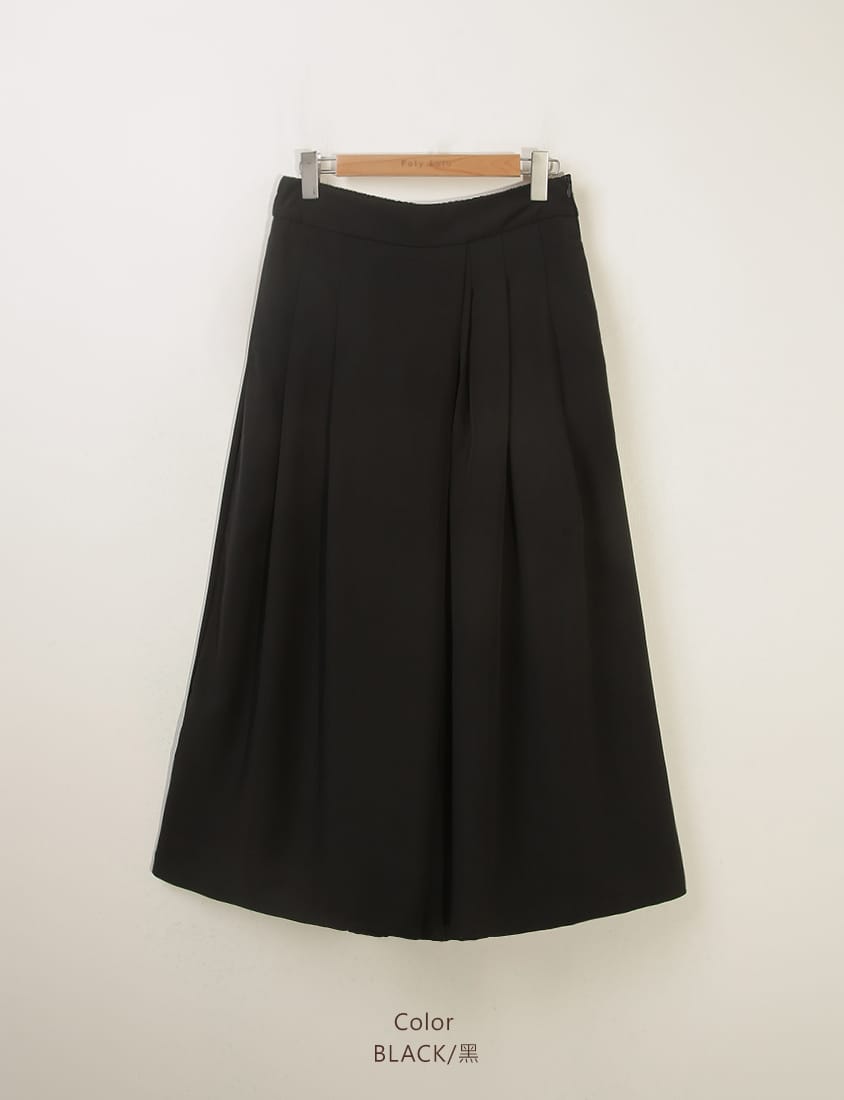 Elegant Pleated Back Elastic Waist Plus Size Chiffon Skort