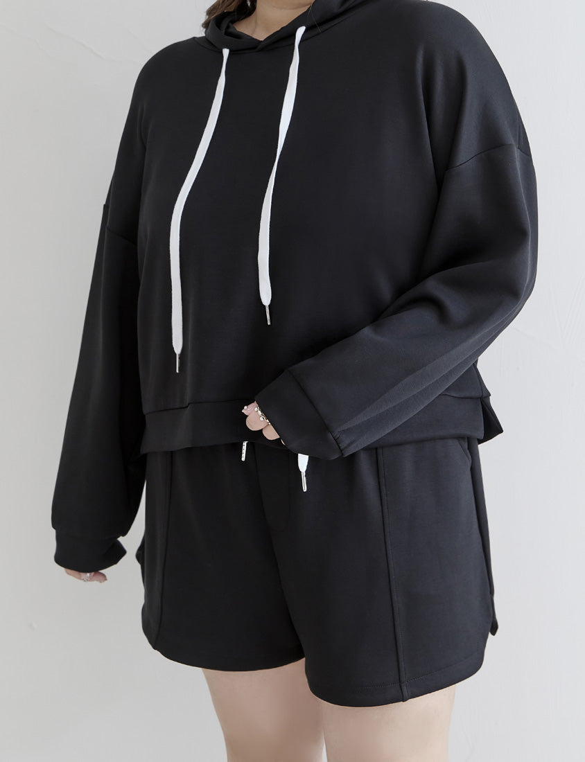 Cloud Cotton Elastic Drawstring Casual Plus Size Shorts