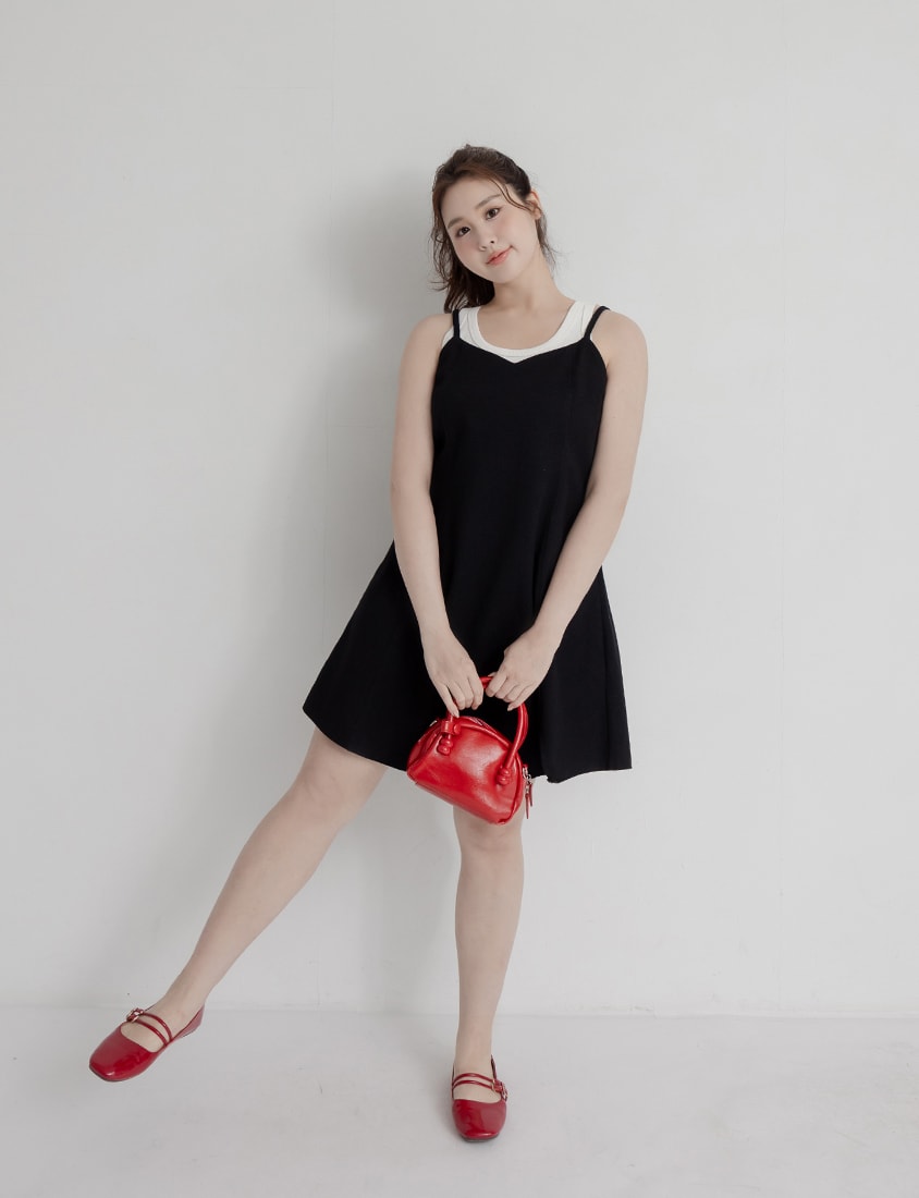 Sweetheart Neck Twill Cami Plus Size Mini Dress