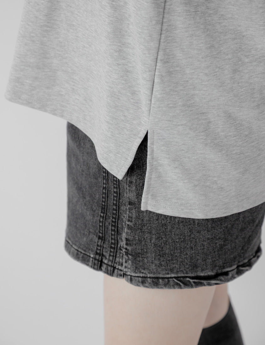 Oversized Cotton Slit Plus Size Sweatshirt (Unisex)