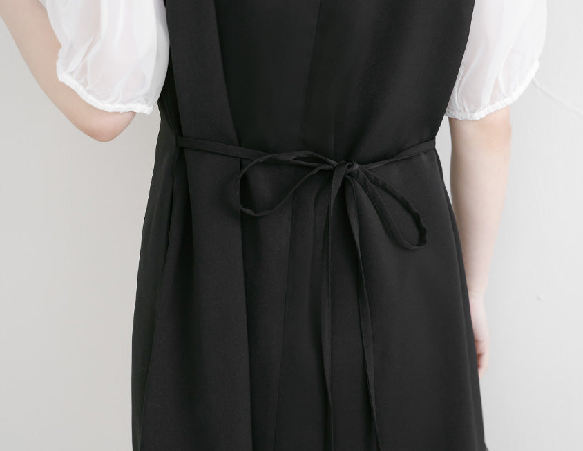 MISS. Structured Lightweight Square Neck Tailored Plus Size Mini Dress