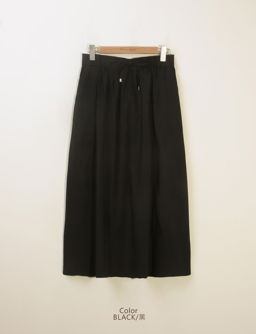 Cooling Tech Full Elastic Drawstring Plus Size Maxi Skirt
