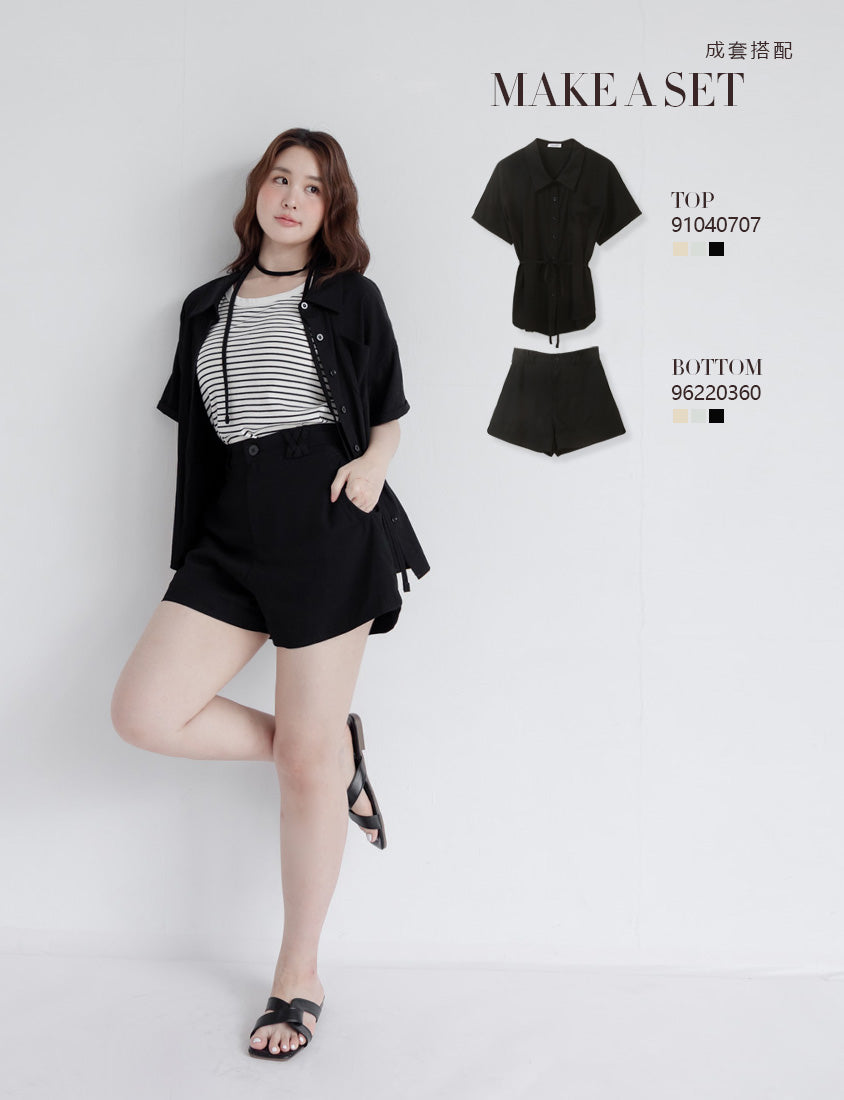 Airy Silky Linen Blend Shorts