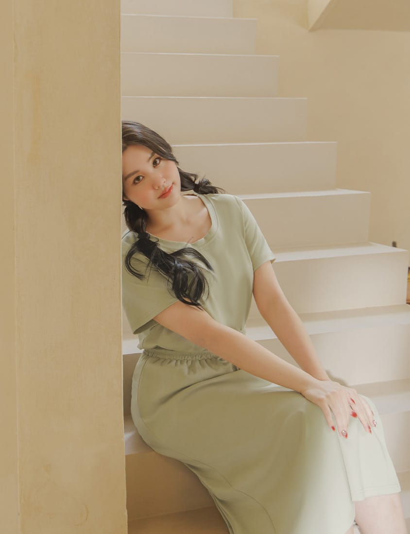 Silky Cool Liquid Touch Cotton Slit Plus Size Maxi Skirt