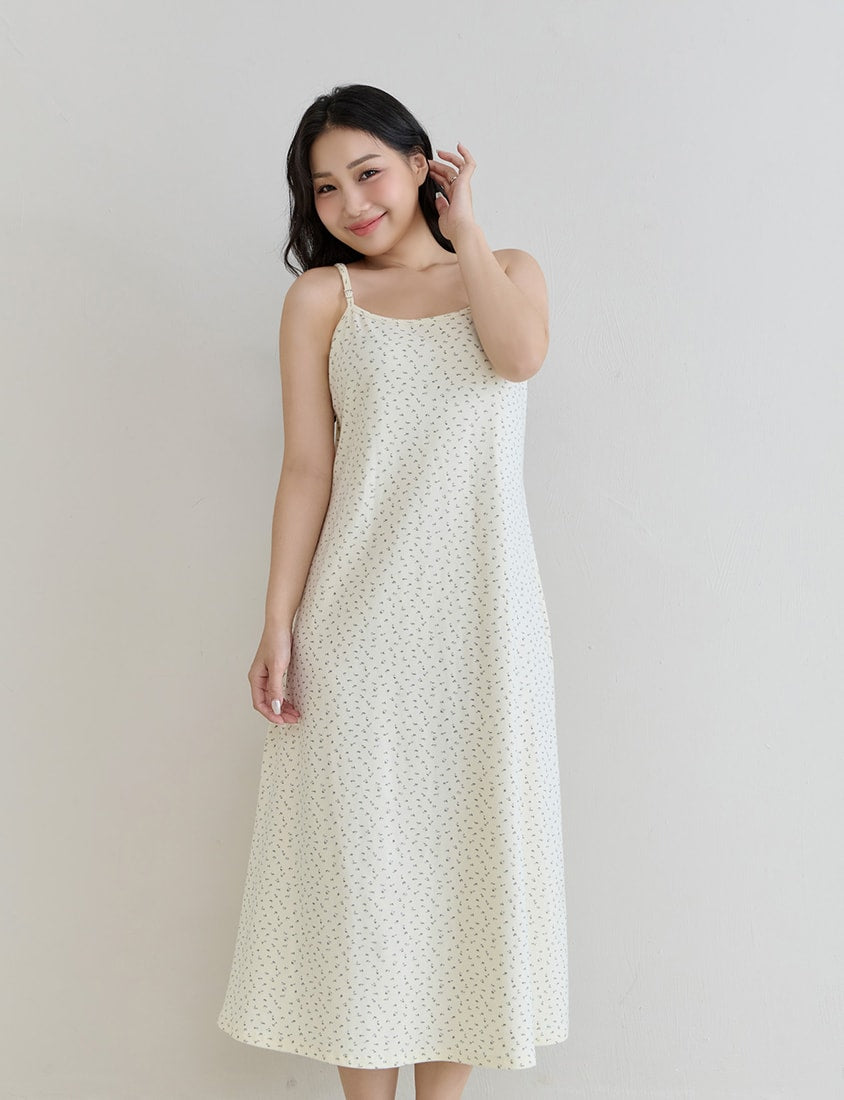 Adjustable Straps Floral Plus Size Cami Dress