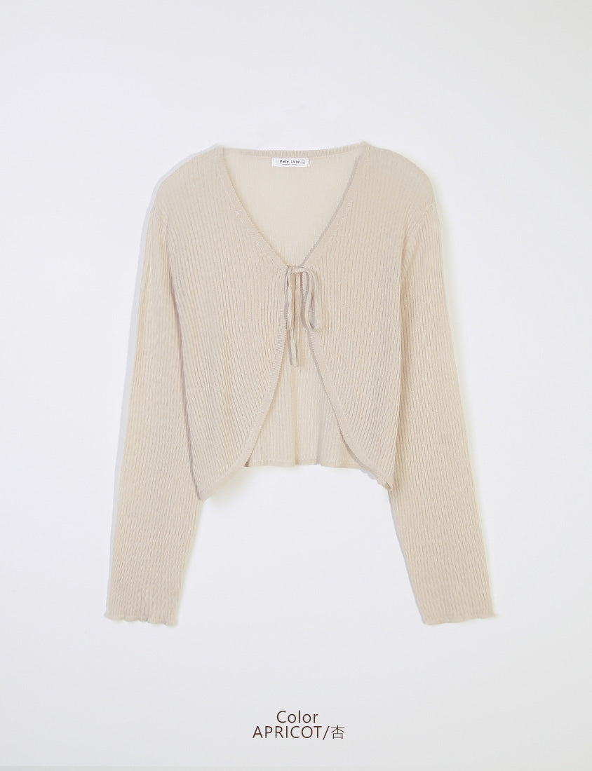 MISS. Lyocell Icy Silk Knit Plus Size Cropped Cardigan