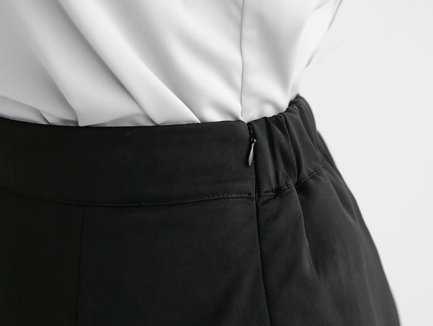 MISS. Structured Lightweight A-line Slit Plus Size Tailored Skirt (With Short)